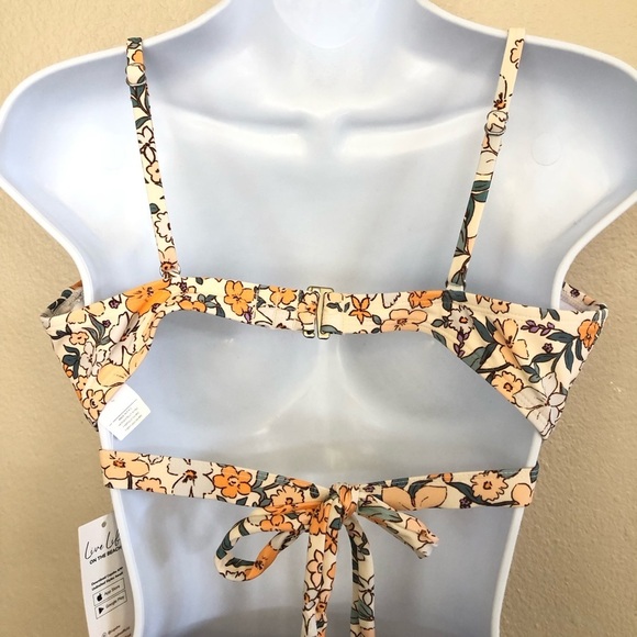CUPSHE Ditsy Floral knotted Cutout Back Hook Closure High-Waisted Bikini Set M/L - Picture 7 of 16